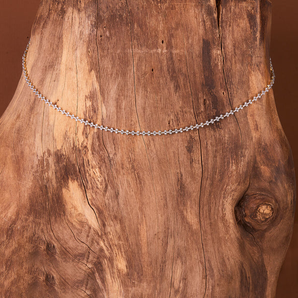 437758 Cubic Zirconia Classic Belt With 2 Tone Rhodium Plating