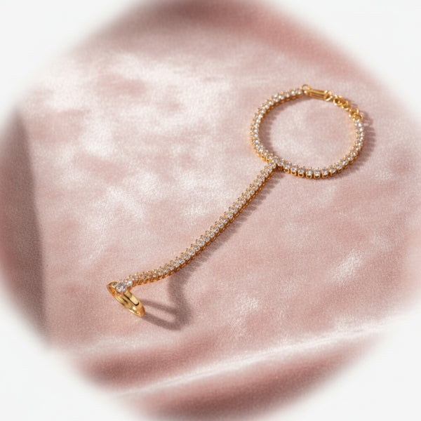 437917 Cubic Zirconia Classic Hath Pan With 2 Tone Rhodium Plating