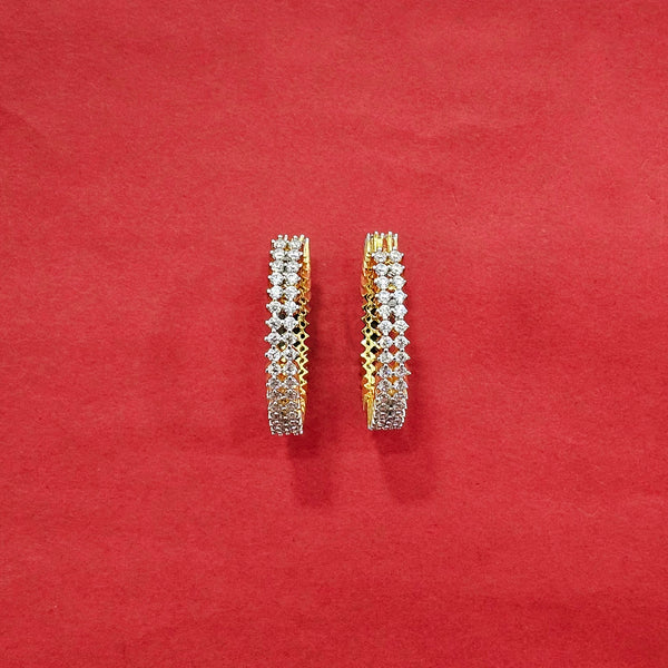 438058 Cz Classic Bali With Mehndi 2 Tone Rhodium Plating