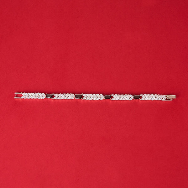 438119 Cz Classic Bracelet With Rhodium Plating