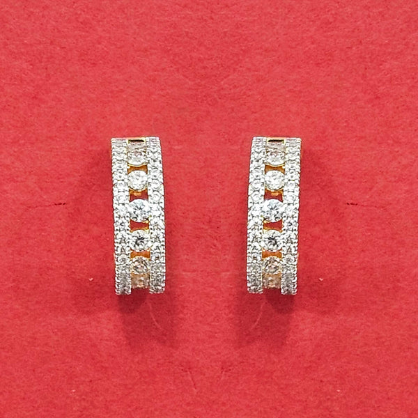 438176 Cz Delicate Bali With 2 Tone Rhodium Plating