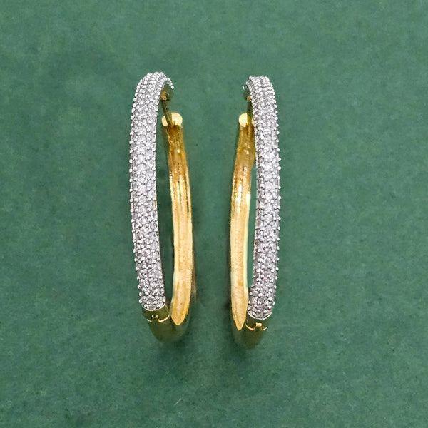 438239 Cz Classic Bali With Mehndi 2 Tone Rhodium Plating