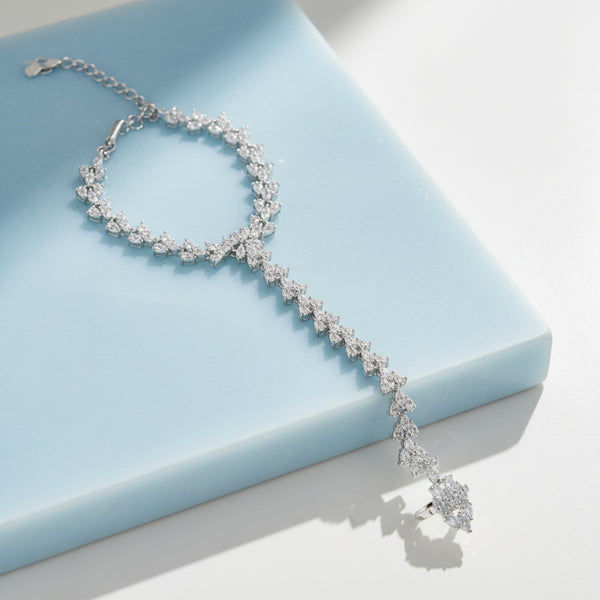 438262 Cz Classic Hath Pan With 2 Tone Rhodium Plating