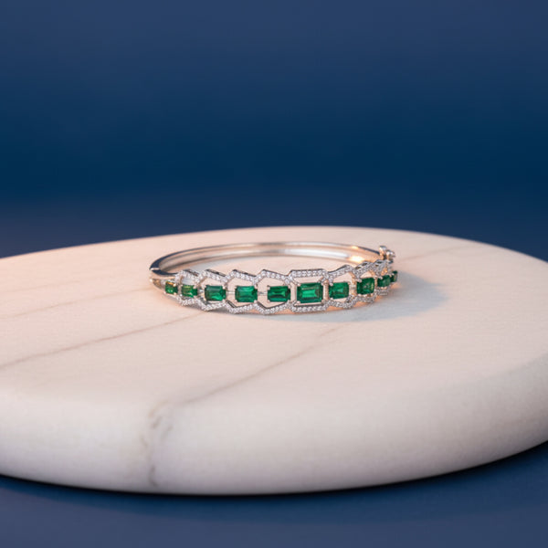 438263 Cz Classic Kada With Rhodium Plating