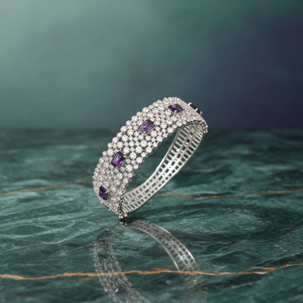 438285 Cz Classic Kada With Rhodium Plating