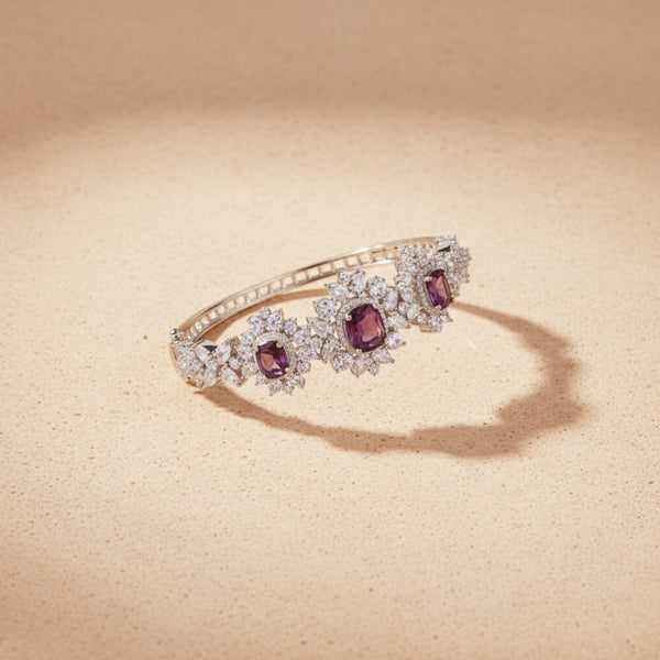 438286 Cz Classic Kada With Rhodium Plating