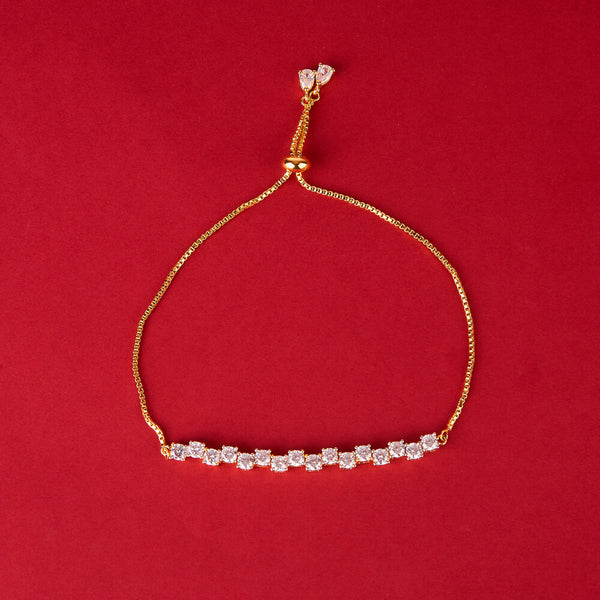 438332 Cz Classic Bracelet With 2 Tone Plating
