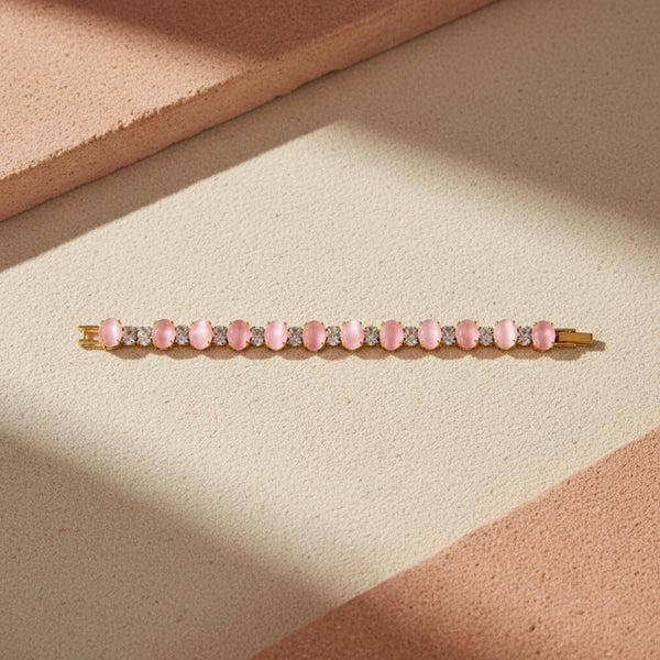 438339 Cz Classic Bracelet With Gold Plating