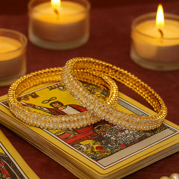 438435 Cz Classic Bangles With 2 Tone Rhodium Plating