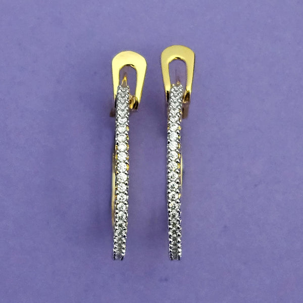 438545 Cz Classic Bali With Carat 2 Tone Rhodium Plating