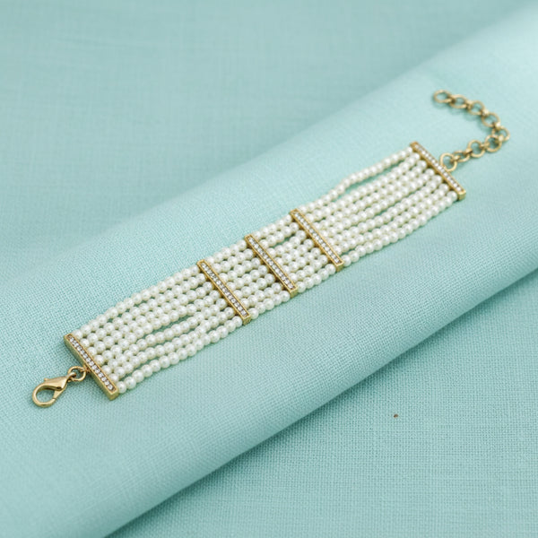 439156 Cubic Zirconia Classic Bracelet With Carat Mehndi Plating