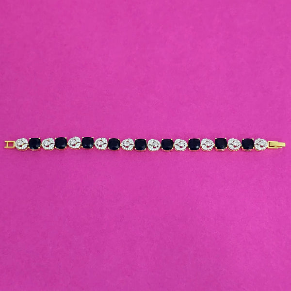 439175 Cz Classic Bracelet With 2 Tone Plating