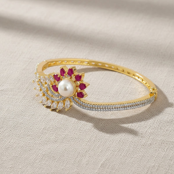 439355 Cz Openable Kada With 2 Tone Plating