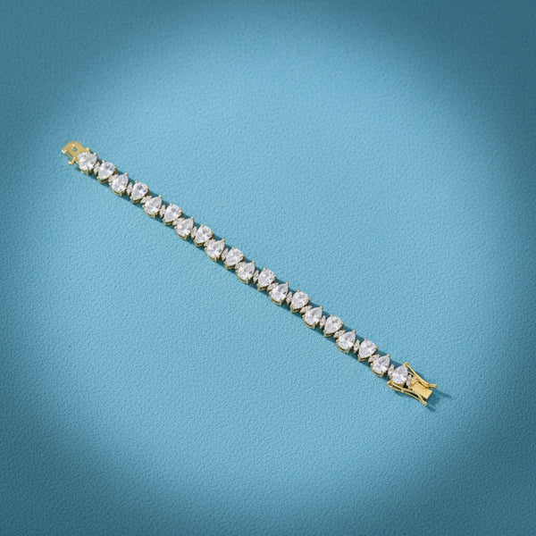 439441 Cubic Zirconia Classic Bracelet With Rhodium 2 Tone Plating