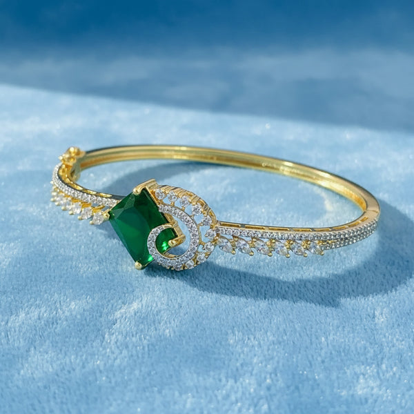 439455 Cubic Zirconia Classic Kada With 2 Tone Plating