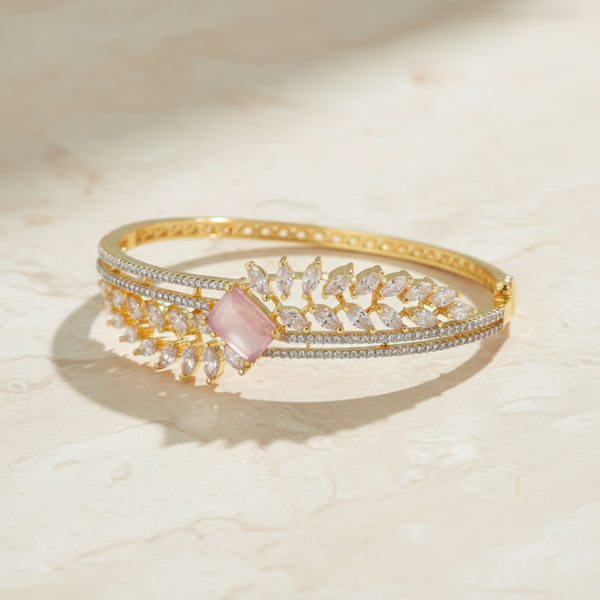 439617 Cz Openable Kada With 2 Tone Plating