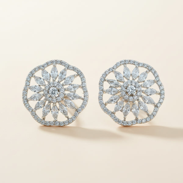 439677 Cz Tops With 2 Tone Rhodium Plating