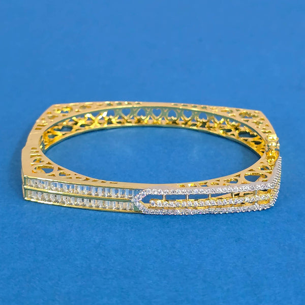 439838 Cubic Zirconia Classic Kada With 2tone Rhodium Plating