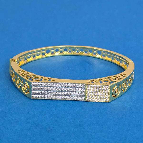 439842 Cubic Zirconia Classic Kada With 2tone Rhodium Plating