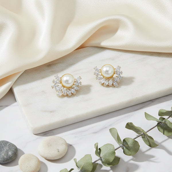 439854 Cubic Zirconia Tops With 2tone Rhodium Plating