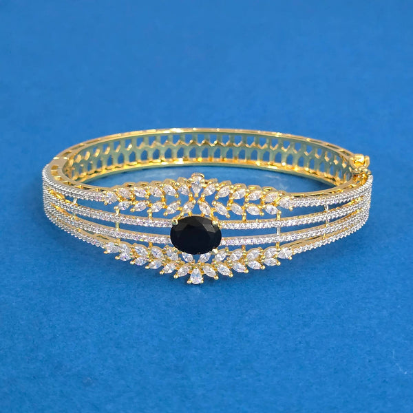 439924 Cz Openable Kada With 2 Tone Plating