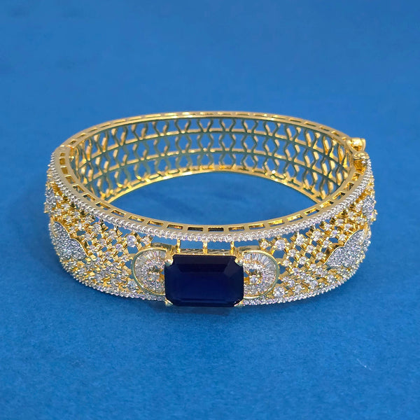 439925 Cz Openable Kada With 2 Tone Plating