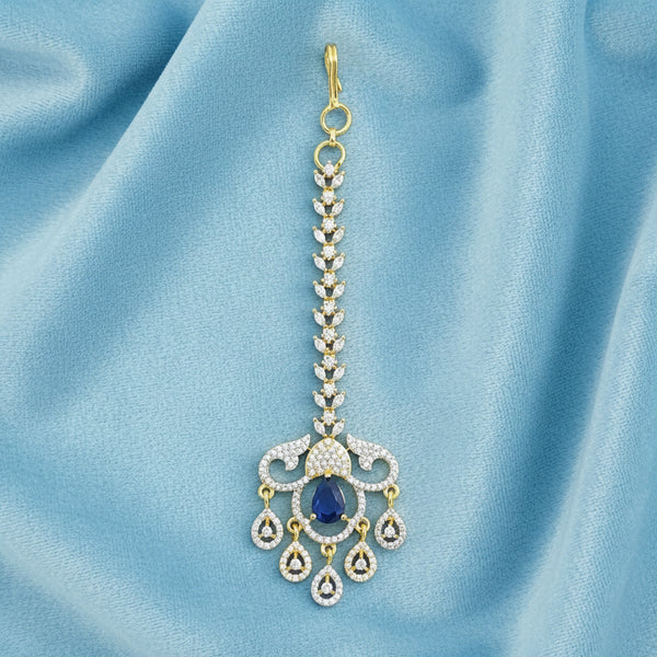 439943 Cubic Zirconia Classic Tikka With 2tone Plating