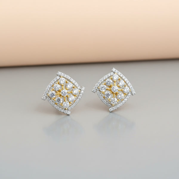 439959 Cz Tops With 2 Tone Rhodium Plating