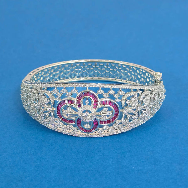 440100 Cz Classic Kada With Rhodium Plating