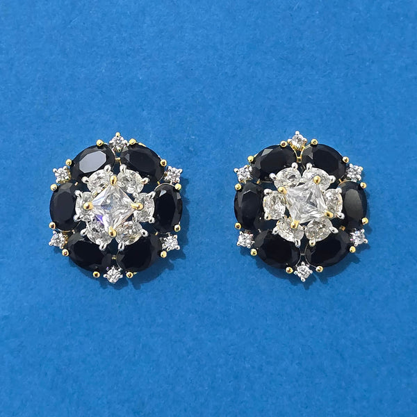 440109 Cubic Zirconia Tops With 2 Tone Plating