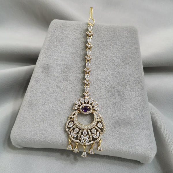 440145 Cz Classic Tikka With Mehndi Plating