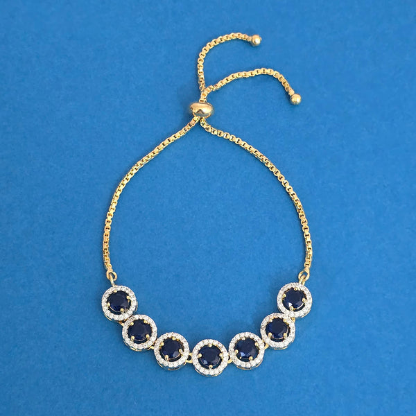 440146 Cz Classic Bracelet With 2 Tone Plating