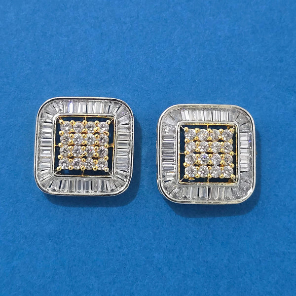 440222 American Diamond Tops With Carat 2 Tone Rhodium Plating