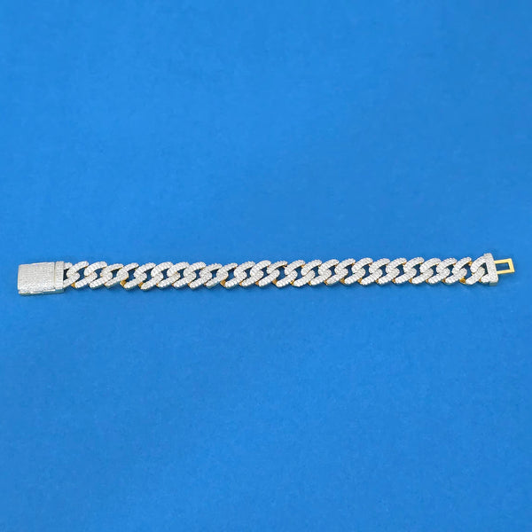 440232 Cz Classic Bracelet With 2 Tone Rhodium Plating