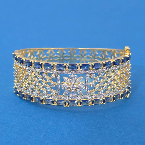 440307 Cz Openable Kada With 2 Tone Plating