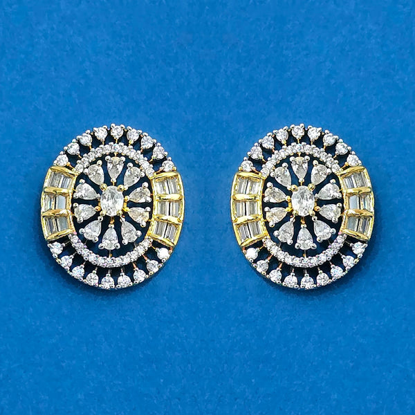 440426 Cz Tops With 2 Tone Rhodium Plating