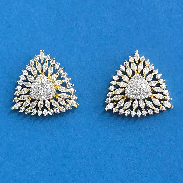 440427 Cz Tops With 2 Tone Rhodium Plating
