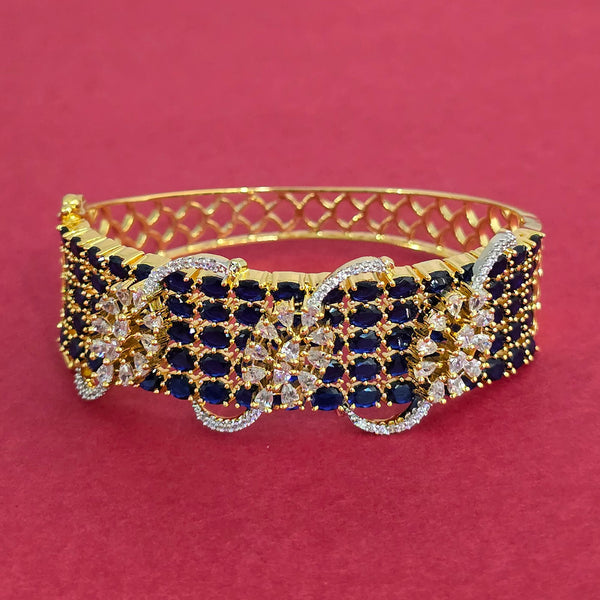 440570 Cubic Zirconia Openable Kada With 2 Tone Plating