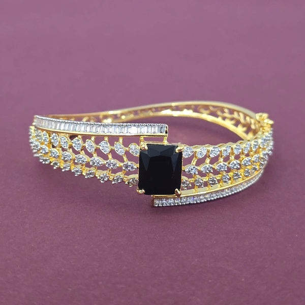 440591 Cubic Zirconia Openable Kada With 2 Tone Plating