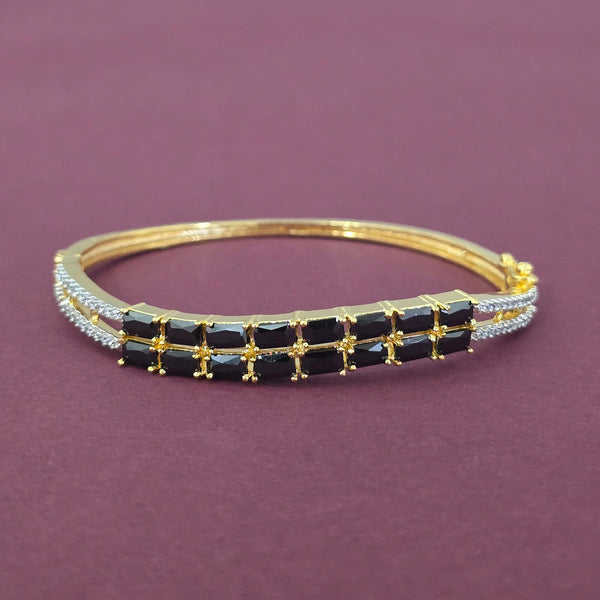 440592 Cubic Zirconia Openable Kada With 2 Tone Plating