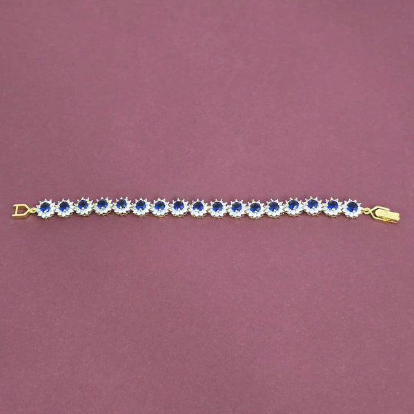 440727 Cubic Zirconia Classic Bracelet With 2 Tone Plating