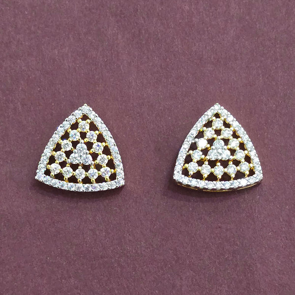 440734 Cubic Zirconia Tops With Mehndi 2 Tone Rhodium Plating