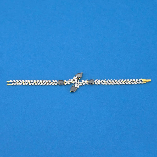 440739 Cubic Zirconia Classic Bracelet With 2 Tone Plating