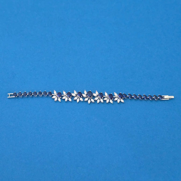 440741 Cubic Zirconia Classic Bracelet With Rhodium Plating