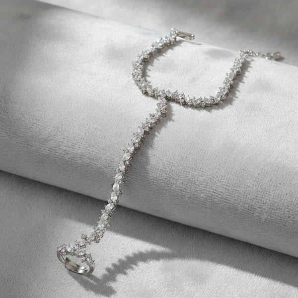 440746 Cubic Zirconia Classic Hath Pan With 2 Tone Plating