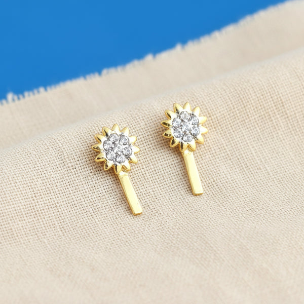 440788 Cz Pressing Nose Ring With 2 Tone Plating