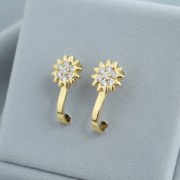 440789 Cz Pressing Nose Ring With Gold Plating