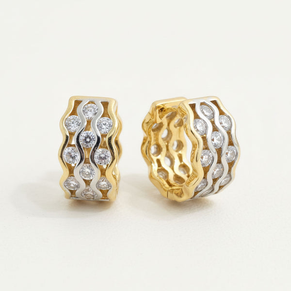 440842 Cz Bali With 2 Tone Rhodium Plating