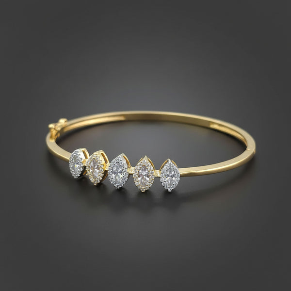 440899 Cz Openable Kada With Rhodium Plating