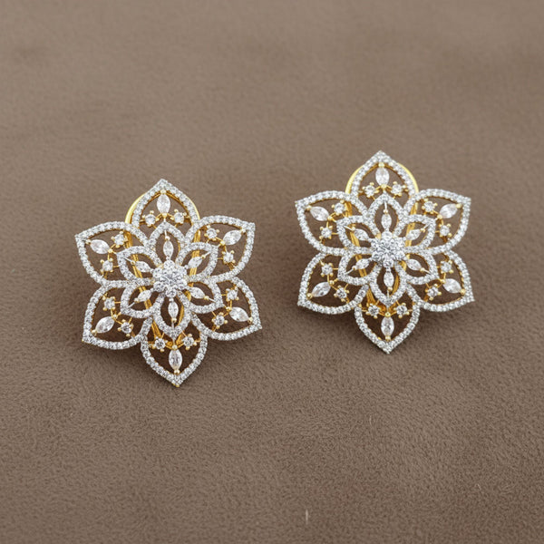 440982 Cz Tops With Carat 2 Tone Rhodium Plating